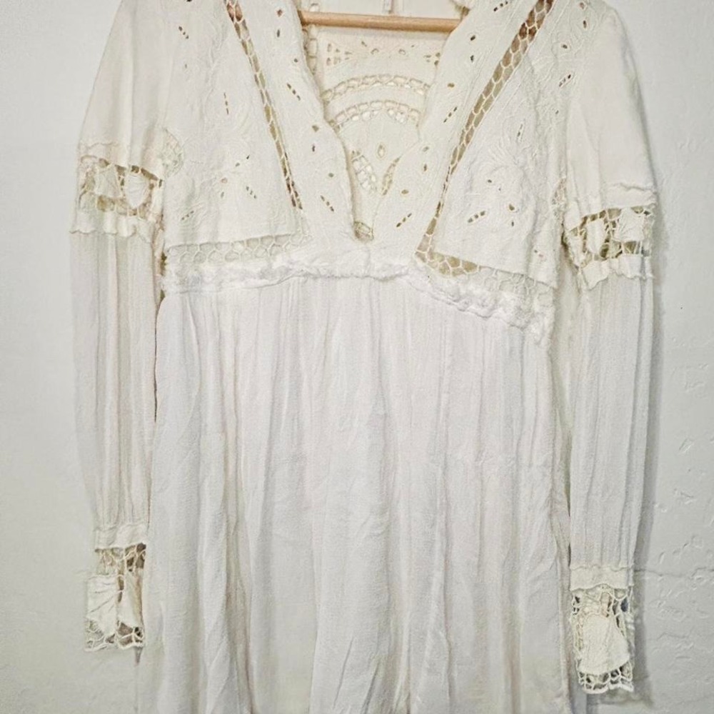 free‎ people lace boho dress small